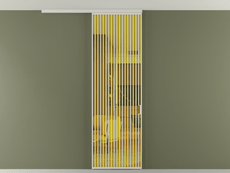 Перегородка Formato вдоль стены на потолок 1 створка