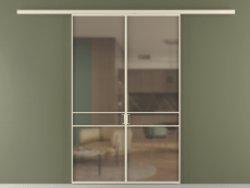 Перегородка Formato вдоль стены 2 створки