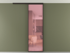 Перегородка Formato вдоль стены на потолок 1 створка