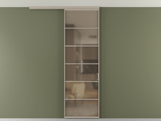 Перегородка Формато вдоль стены на потолок 1 створка