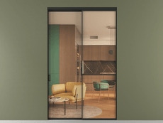 Перегородка Formato внутри проёма 2 створки