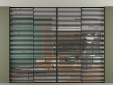 Перегородка Formato внутри проёма скрытое крепление в потолок 4 створки