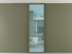 Перегородка Formato вдоль стены на потолок одностворчатая