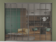 Перегородка Формато внутри проёма 4 створки