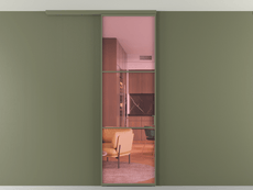 Перегородка Формато вдоль стены на потолок 1 створка