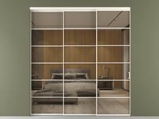 Перегородка Формато внутри проёма 3 створки с синхронным механизмом