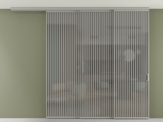 Перегородка Formato вдоль стены на потолок 3 створки с синхронным механизмом