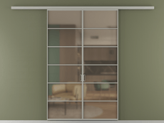 Перегородка Formato вдоль стены 2 створки