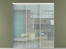 Перегородка Formato внутри проёма 3 створки с синхронным механизмом