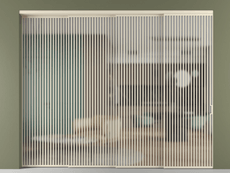 Перегородка Формато внутри проёма 4 створки с синхронным механизмом