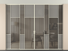 Перегородка Мозаик внутри проёма скрытое крепление в потолок 4 створки