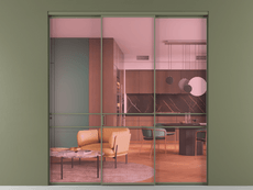 Перегородка Formato внутри проёма 3 створки