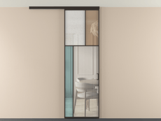 Перегородка Мозаик вдоль стены на потолок 1 створка