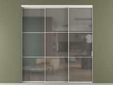 Перегородка Формато внутри проёма 3 створки с синхронным механизмом