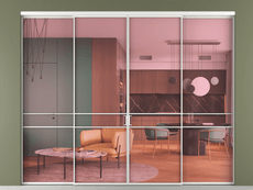 Перегородка Формато внутри проёма 4 створки