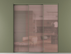 Перегородка Формато внутри проёма 3 створки с синхронным механизмом