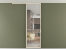 Перегородка Formato вдоль стены на потолок 1 створка