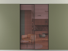 Перегородка Формато внутри проёма скрытое крепление в потолок 2 створки