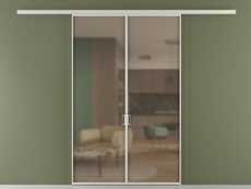 Перегородка Формато вдоль стены 2 створки