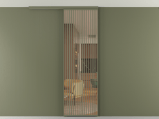 Перегородка Formato вдоль стены на потолок 1 створка