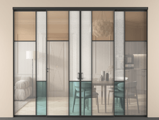 Перегородка Мозаик внутри проёма 4 створки