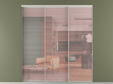 Перегородка Formato внутри проёма 3 створки с синхронным механизмом