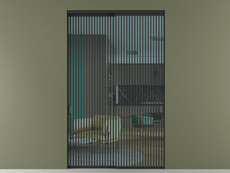 Перегородка Formato внутри проёма 2 створки