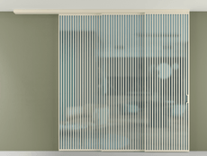 Перегородка Формато вдоль стены на потолок 3 створки с синхронным механизмом