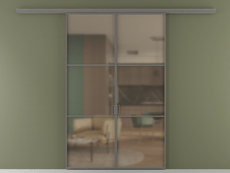 Перегородка Formato вдоль стены 2 створки