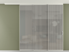 Перегородка Формато вдоль стены на потолок 3 створки с синхронным механизмом