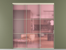 Перегородка Формато внутри проёма 3 створки с синхронным механизмом