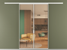 Перегородка Formato вдоль стены 2 створки