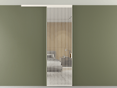 Перегородка Формато вдоль стены на потолок 1 створка