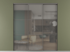 Перегородка Formato внутри проёма 3 створки