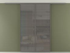 Перегородка Формато вдоль стены на потолок 2 створки