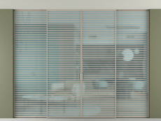 Перегородка Формато внутри проёма скрытое крепление в потолок 4 створки