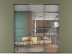 Перегородка Формато внутри проёма 3 створки