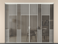 Перегородка Мозаик внутри проёма 4 створки