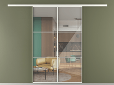 Перегородка Формато вдоль стены 2 створки