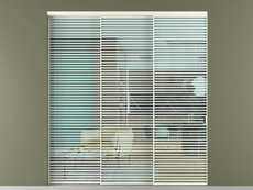 Перегородка Формато внутри проёма 3 створки с синхронным механизмом