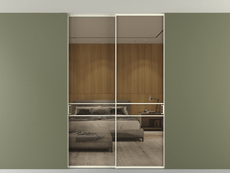 Перегородка Формато внутри проёма скрытое крепление в потолок 2 створки