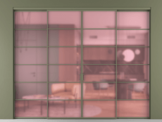 Перегородка Formato внутри проёма 4 створки