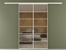 Перегородка Формато вдоль стены 2 створки