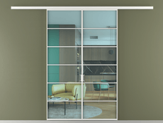 Перегородка Формато вдоль стены 2 створки