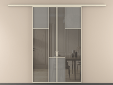 Перегородка Мозаик вдоль стены 2 створки