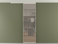 Перегородка Формато вдоль стены на потолок 1 створка