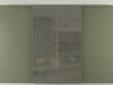 Перегородка Формато вдоль стены на потолок 2 створки