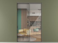 Перегородка Формато внутри проёма 2 створки