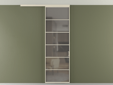 Перегородка Формато вдоль стены на потолок 1 створка