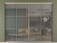 Перегородка Формато внутри проёма 4 створки